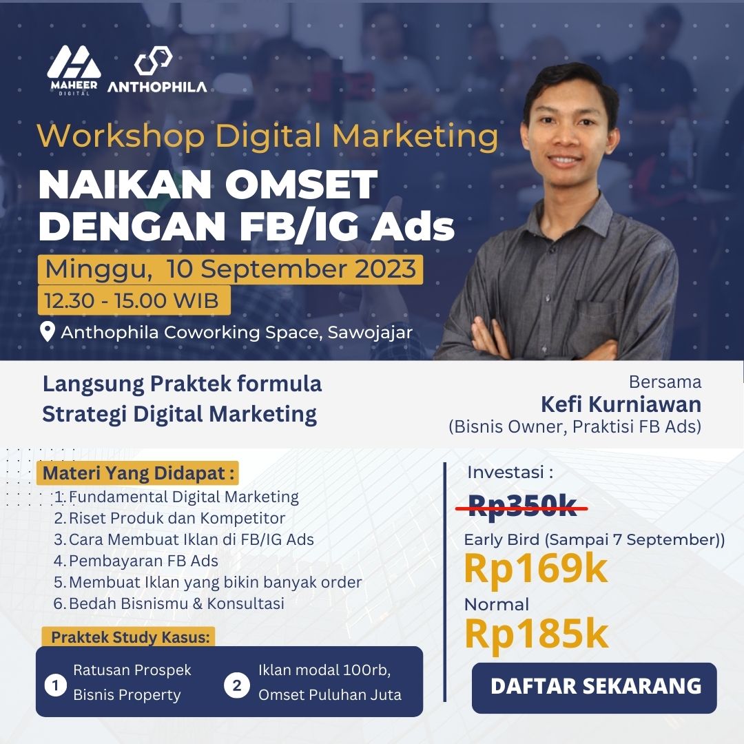 Workshop Full Praktek Facebook Ads