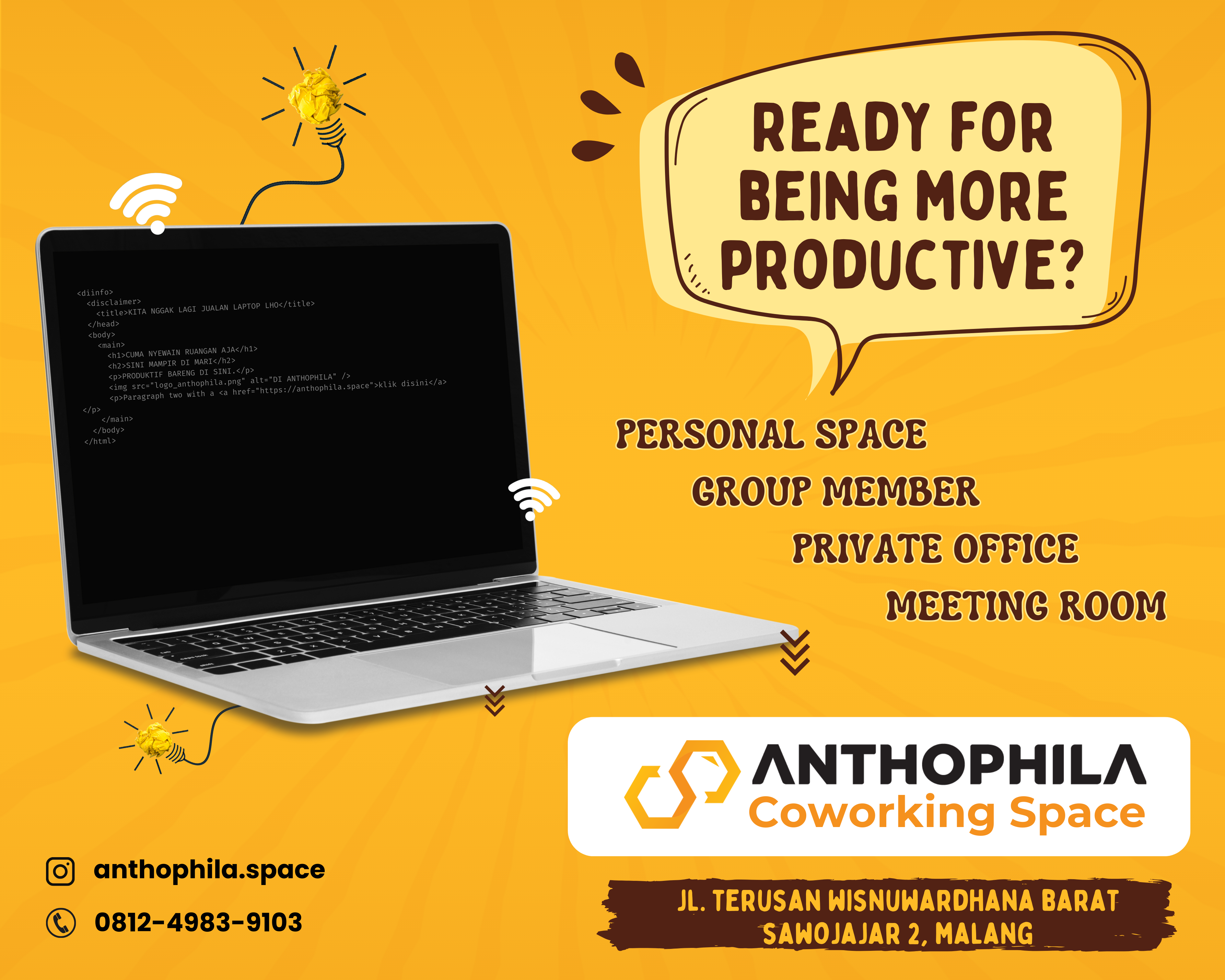 Beraktivitas Secara Produktif di Anthophila Coworking Space Malang